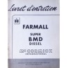 McCormick Farmall Super BMD, notice d'entretien