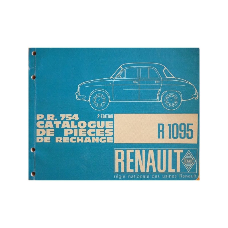 Renault Dauphine R1095, catalogue de pièces