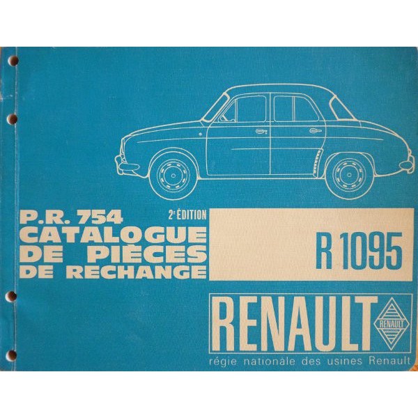 Renault Dauphine R1095 Gordini, Export, catalogue de pièces