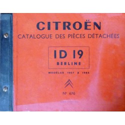 Citroën ID19 berlines, catalogue de pièces