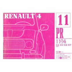 Renault 4 depuis 1983, catalogue de pièces