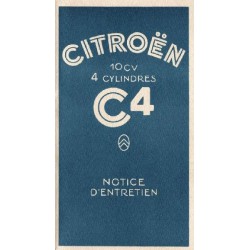 Citroën C4 10cv, notice d'entretien