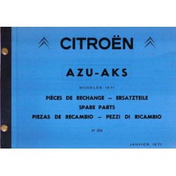 Citroën 2cv AZU et AKZ sur base 1971, catalogue de pièces