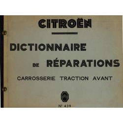 Citroën Traction Avant 7cv et 11cv, manuel de réparation carrosserie