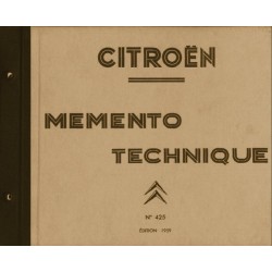 Citroën de 1919 à 1959, memento technique