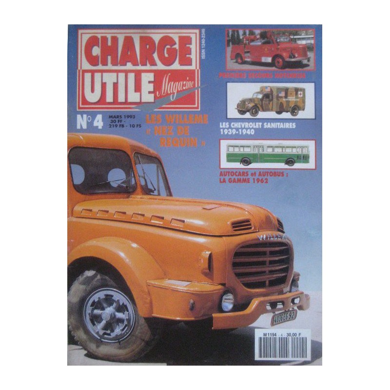 Charge Utile n°4, Delahaye, Hotchkiss PL25, St-Chamond, Sinpar, Chevrolet, Renault-Sinpar Gruss