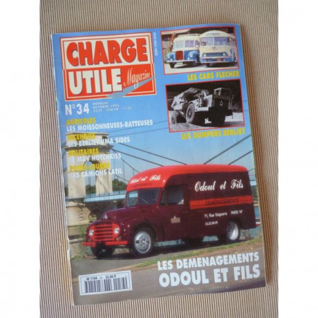 Charge Utile n°34, Citroën ID, Latil, Moissonneuse-Batteuse, Berliet Dumper, Hotchkiss PL90, Odoul & fils