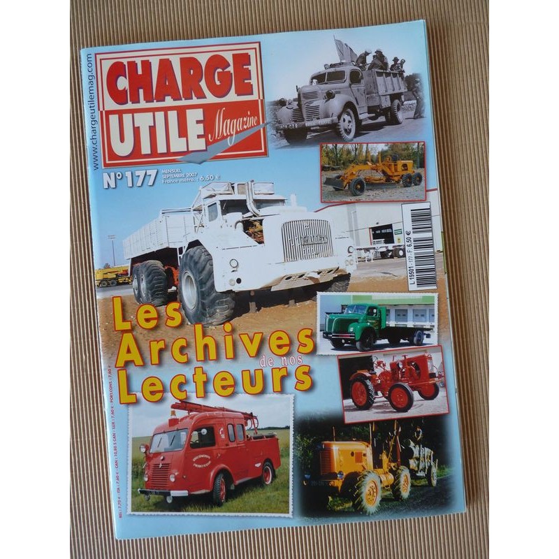 Charge Utile n°177, Berliet T100, BP, GLM, dumper, Laffly, Resson, Manibal, mines de Deze