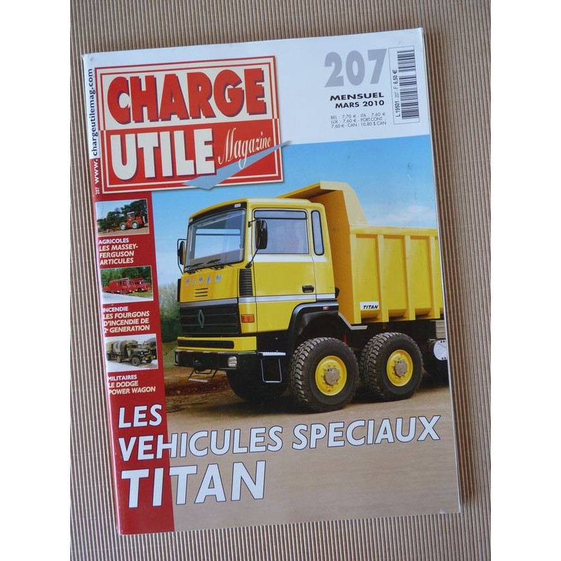 Charge Utile n°207, Massey-Ferguson, Titan, Termit, Chausson Atlantic, Dodge Power Wagon, Pivoin, Moreno-Bormann