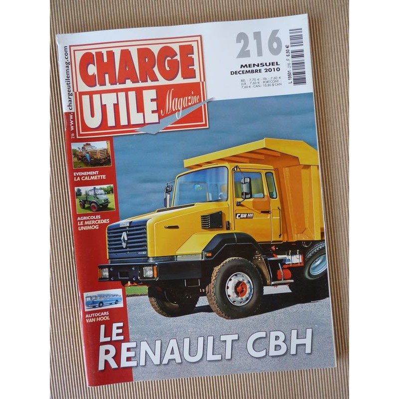 Charge Utile n°216, Unimog, Berliet GBH, Hancock Michigan-Clark, Van Hool, Riffaud, Christian Boner