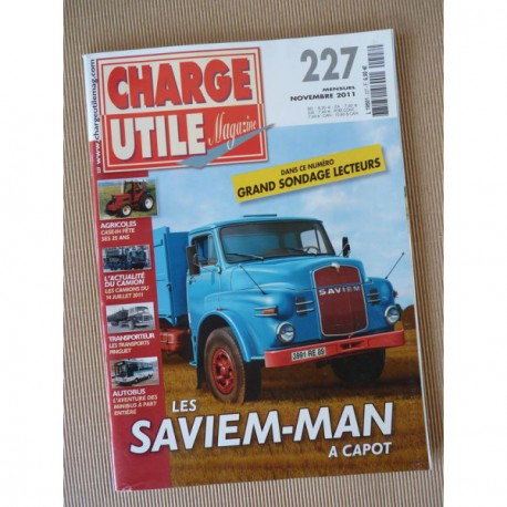 Charge Utile n°227, Saviem-Man, Unimog, Case-IH, Haulotte, Hummer, minibus, Pinguet, Boner