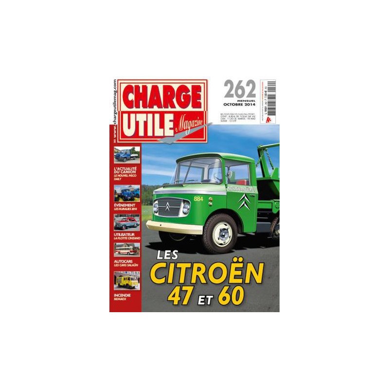 Charge Utile n°262, Citroën T45 T55, Daily mk6, Weitz Richier, NBC, Bemaex, Salaün, Cinzano, Pinder