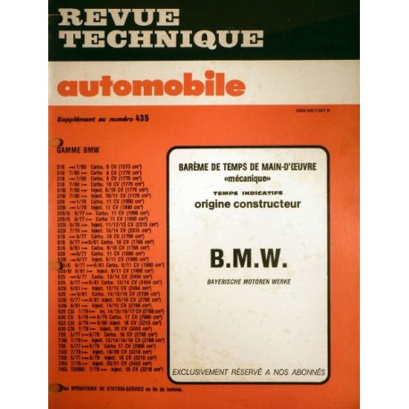 Temps de réparation BMW années 80 et 90