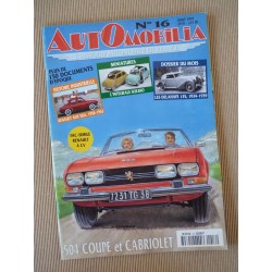 Automobilia n°16, Delahaye 135, Peugeot 504, Renault USA, Wimille, Mercedes, les 5cv