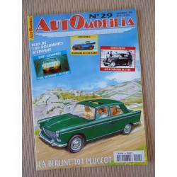 Automobilia n°29, Peugeot 404, Jidé, les 6cv, AFG, Simca Vedette 58-61