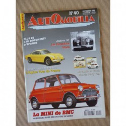 Automobilia n°40, Alpine A110, Hochkiss Anjou, Bréguet et Pierre Faure, Citroën Traction 15-Six, Mini BMC