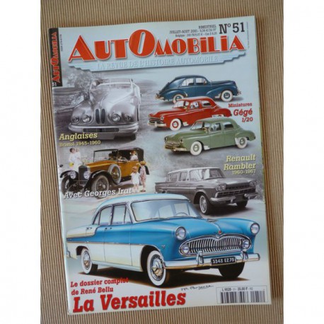 Automobilia n°51, Simca Vedette 55-57, Renault Rambler, Georges Irat, Triumph TR, Bristol