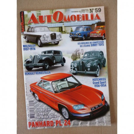 Automobilia n°59, Panhard 24, Renault Reinastella, Hotchkiss Grand Sport, Bugatti 57, Wolseley