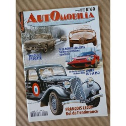 Automobilia n°60, Ligier JS1 JS2, Renault Frégate, Farman, Alfa Romeo Giulietta Spider, François Lecot