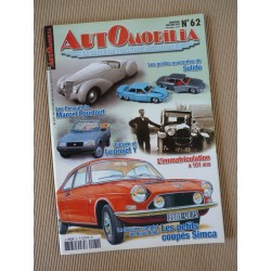 Automobilia n°62, Simca Bertone et 1200S, Renault Pourtout, Citroën Y, Ford Vedette