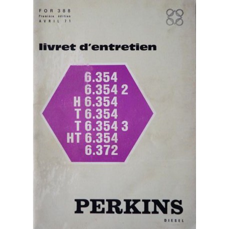 Perkins 6.354, 6.372, notice d'entretien (eBook)