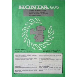 Honda G35, notice d'entretien