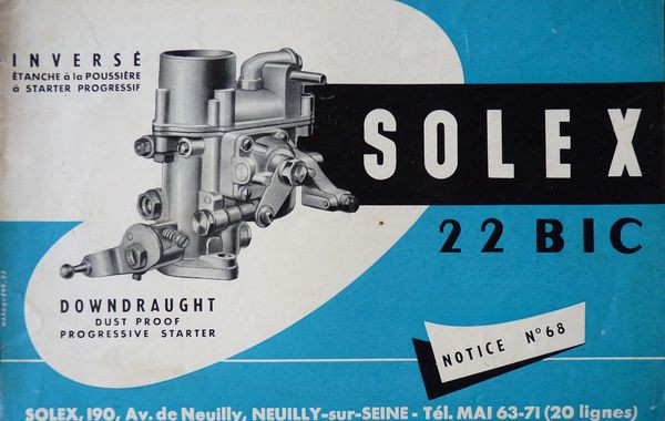 carburateur solex 22 bic