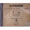 Citroën Traction Avant 7 et 11 dont commerciales, catalogue de pièces