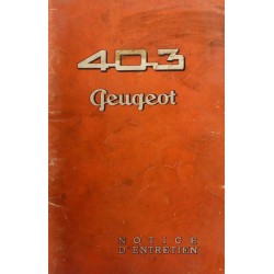Peugeot 403 8cv, notice d'entretien (eBook)