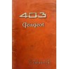 Peugeot 403 8cv, notice d'entretien (eBook)