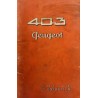 Peugeot 403 8cv, notice d'entretien (eBook)