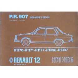 Renault 12, catalogue de pièces