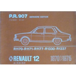 Renault 12, catalogue de pièces