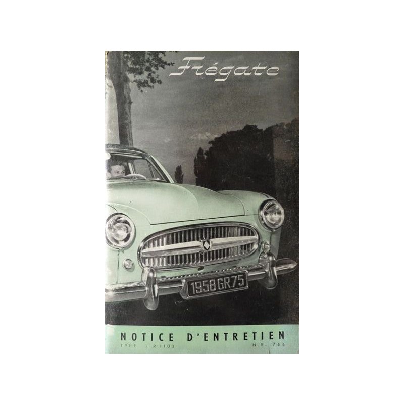 Renault Frégate R1103, notice d'entretien (eBook)