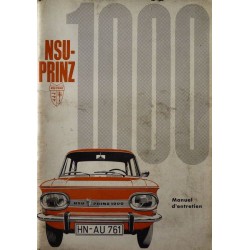 NSU Prinz 1000, 1000L, notice d'entretien (eBook)