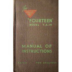 Alvis Fourteen ou TA 14, notice d'entretien
