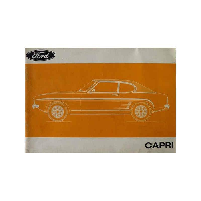 Ford Capri mk1, 4 et 6 cylindres, notice d'entretien (eBook)