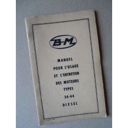 Bernard-Moteurs diesel 34 et 44, notice d'entretien originale