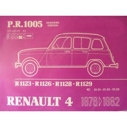 Renault 4 berlines de 1976 à 1982, catalogue de pièces