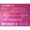 Renault 4 berlines de 1976 à 1982, catalogue de pièces