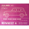 Renault 4 berlines de 1976 à 1982, catalogue de pièces