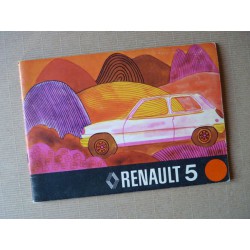 Renault 5 R1220, R1221, R1222, notice d'entretien originale