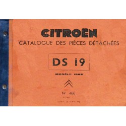 Citroën DS 19 modèle 1956, catalogue de pièces