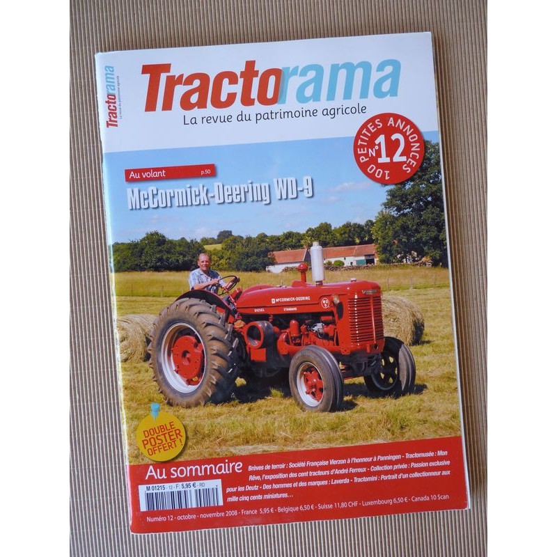 Tractorama n°12, McCormick-Deering WD9, Laverda, Simca 8, Riou Deutz