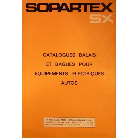 Sopartex SX, balais et bagues d'échange standard