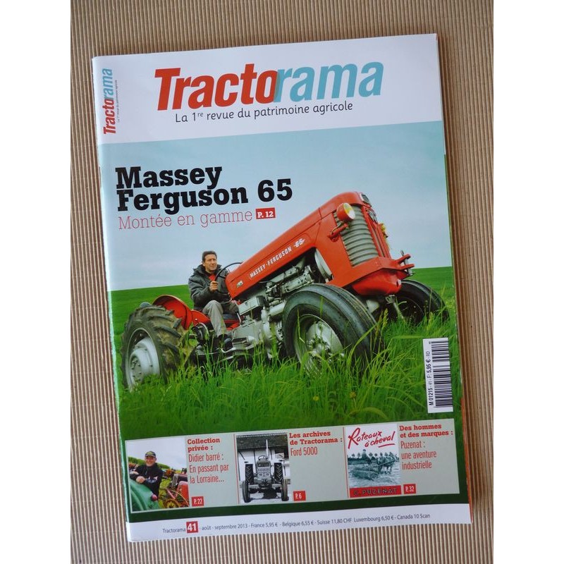 Tractorama n°41, Massey Ferguson 65, Puzenat, Ford Super Major 5000, CLM Junkers, CLM 302, Barré