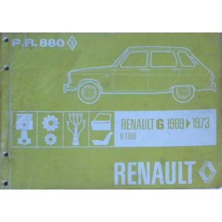 Renault 6 R1180, catalogue de pièces