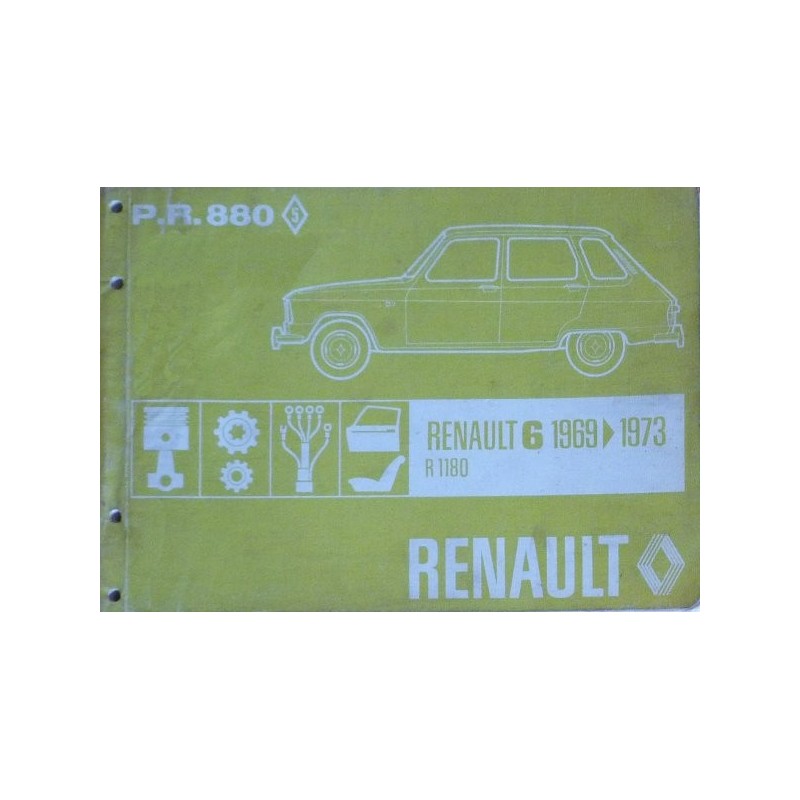 Renault 6 R1180, catalogue de pièces