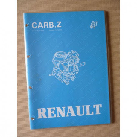 Carburateur Zénith pour Renault, manuel de réparation original