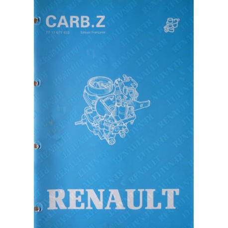 Carburateur Zénith pour Renault, manuel de réparation